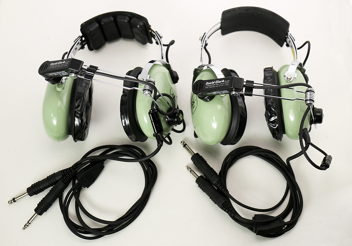 David Clark H10-30 Dual Plug Aviation Headset Lot Of 2 | 12507G10