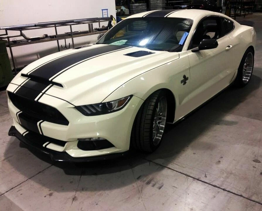 Kit de carrocería de rayas gráficas halo calcomanía para Ford Mustang proyector capó escape LED Foto 4 de 4