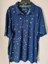 William Murray Performance Golf Polo Blue Shirt Men's Large