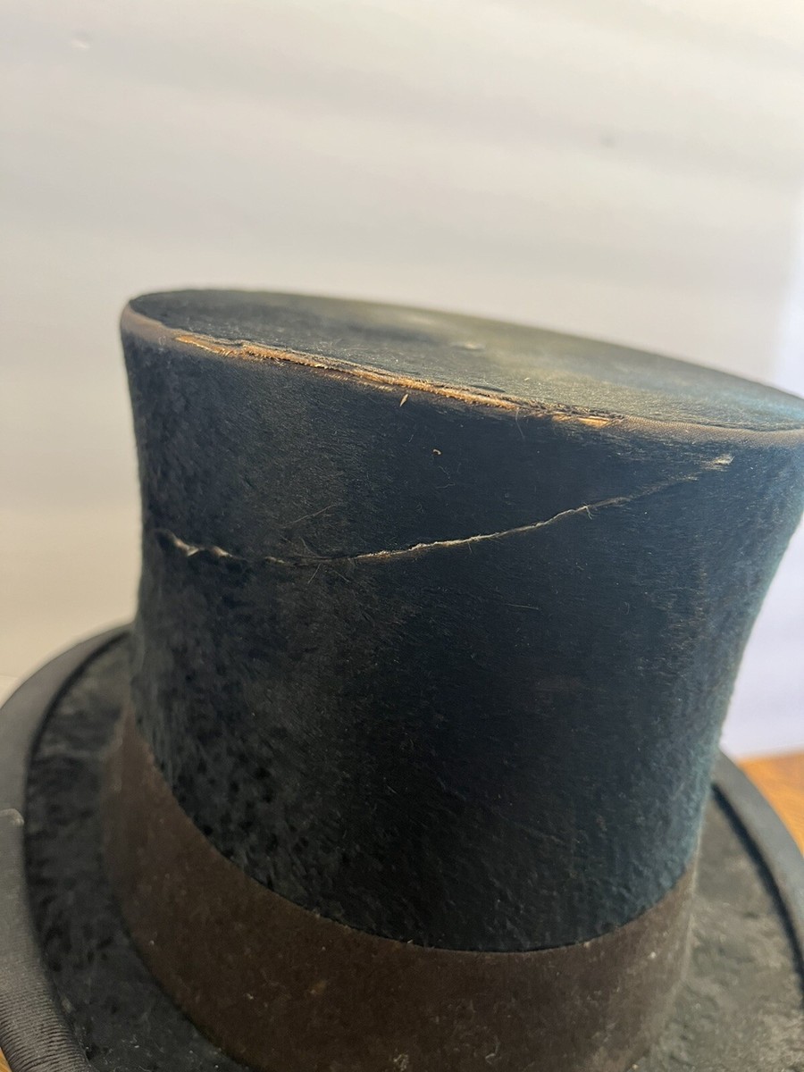 Vtg Antique Early 1900s Young Bros New York Silk Beaver Top Hat | eBay