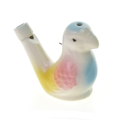 Figura Silbato Pájaro Cerámica 2.5X3" Pastel Único con Sonido - Imagen 8 de 10