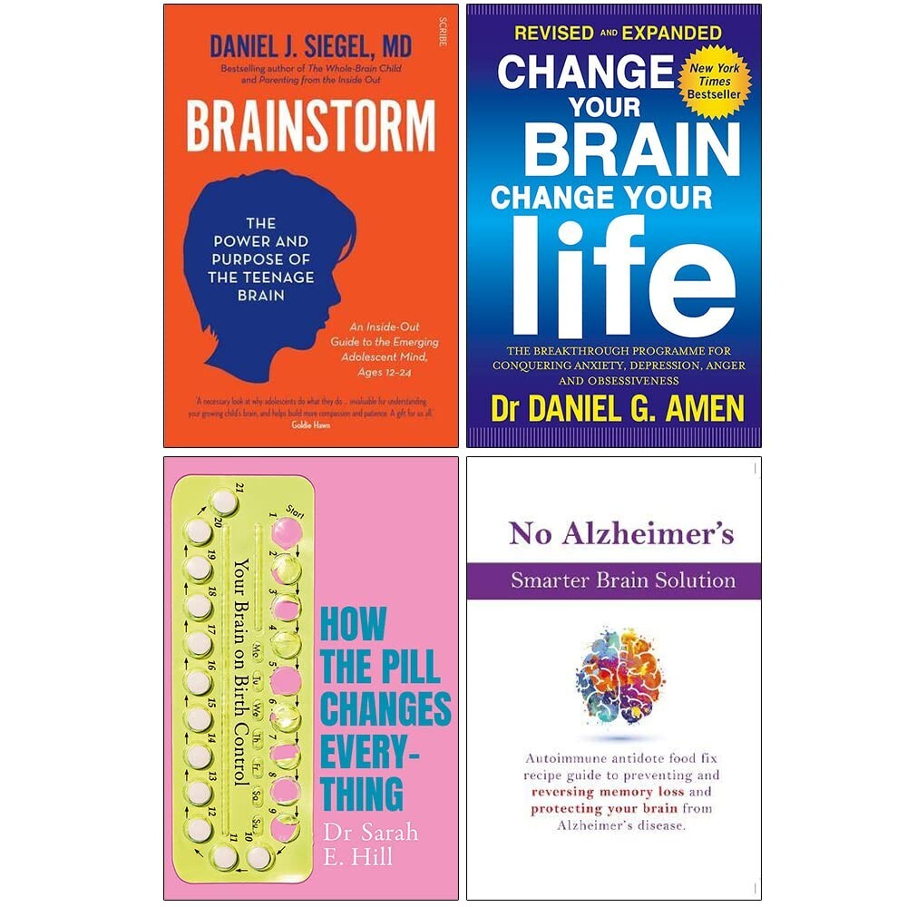 Pill Changes Everything,No Alzheimer,Change Your Brain, Brainstorm 4 Books Set