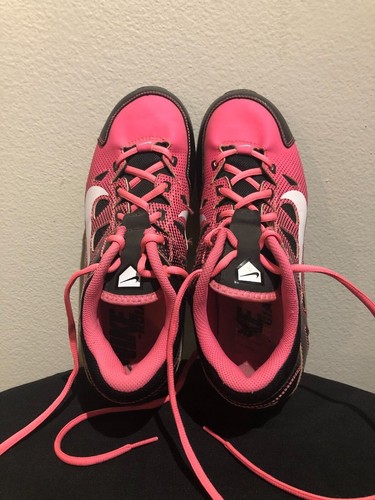 Nike Womens Hyper Diamond Cleats Size 8.5 Fastflex Pink Black 684680-600 - Picture 5 of 7