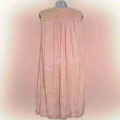 Abito Camicia Gessato Rosa Loft M Preppy Nautica Cottagecore Coastal Granny Fit - Foto 9 di 12