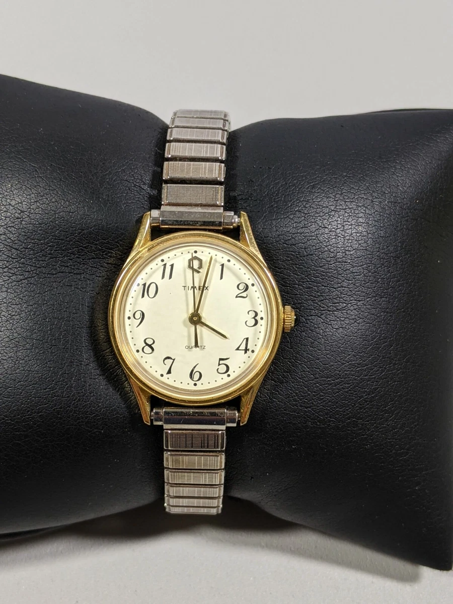 Timex gold stretch band watch sales