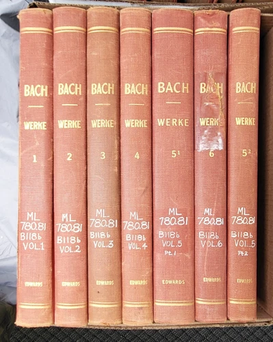 BACH'S WERKE VOLUMES 1-46 J.W. EDWARDS 1947   Johann Sebastian Bach