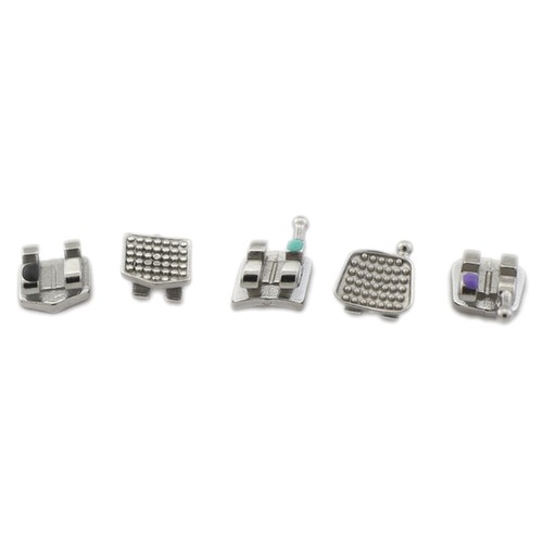 Brackets metálicos de ortodoncia dental Roth 022 ortodoncia brackets 345 gancho monobloque - Imagen 9 de 43