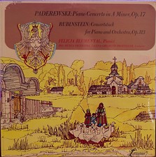 PADEREWSKI: Piano Concerto/RUBINSTEIN:...-SEALED1971LP Felicja Blumental, Piano