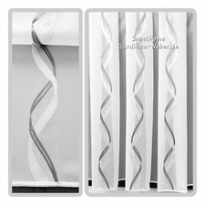 Voile Scherli fein weiß/grau B-300cm Vorhangstoff Gardinenstoff Meterware NEU