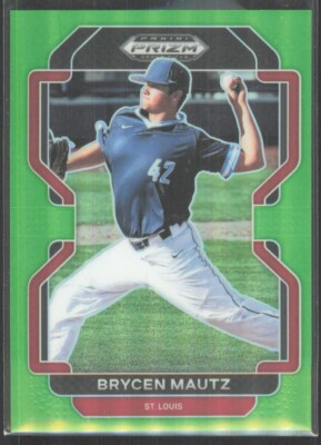 2022 Panini Prizm Draft Picks Lime Green Brycen Mautz /75 #PDP59