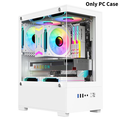 Transparent Desktop PC Case Computer Tower For M-ATX ITX Motherboard 240mm F-dm - Photo 14/14
