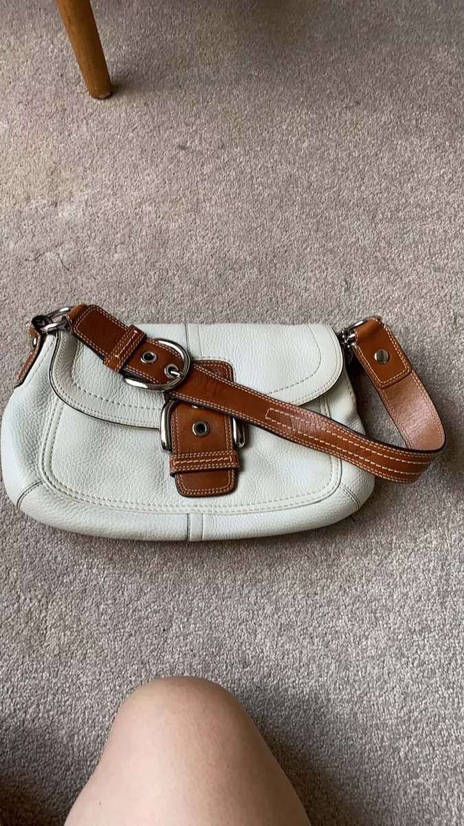White and 2025 tan coach purse