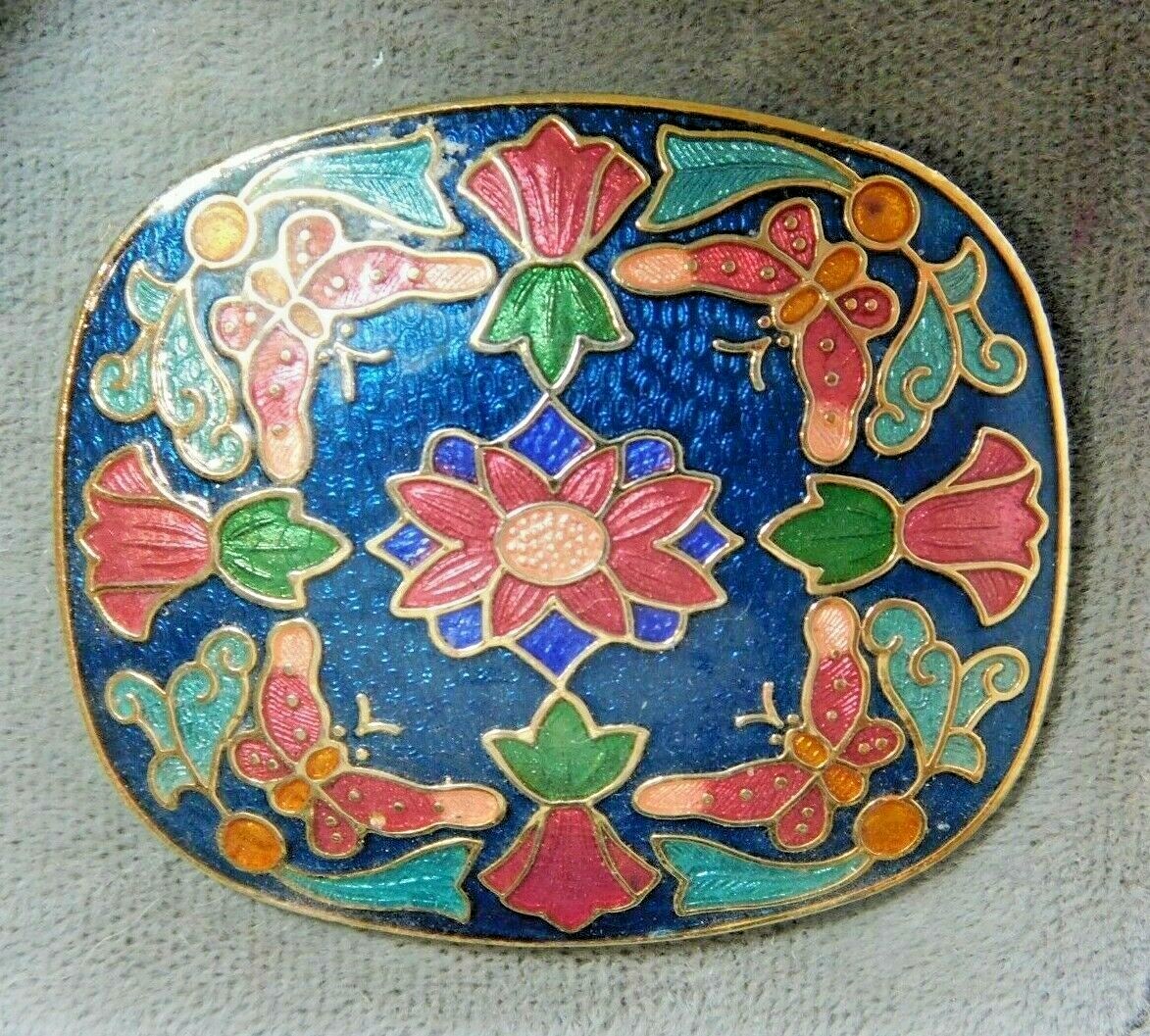 Broche Buchel Bronze Laiton - Fleur Gerbera/Marguerite Avec Cristaux, Neuf Avec Étiq.