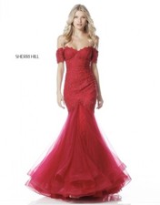 Sherri Hill Prom Dress, Size 14, Wine, Style 51565