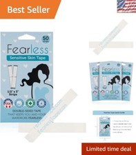 Waterproof Sensitive Skin Double Sided Tape - 50 Count for Fashion Confidence