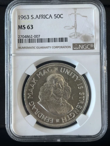 1963 S. Africa 50C MS 63 NGC (1171)