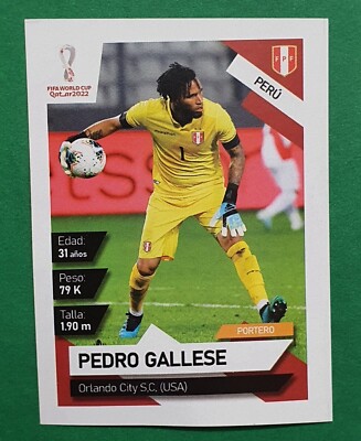 2022 EO South America Qualifiers FIFA Qatar #109 PEDRO GALLESE Peru Sticker