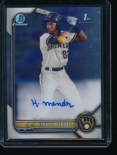 HENDRY MENDEZ AUTO 1st 2022 Bowman Chrome Prospects Autograph Rookie Card RC