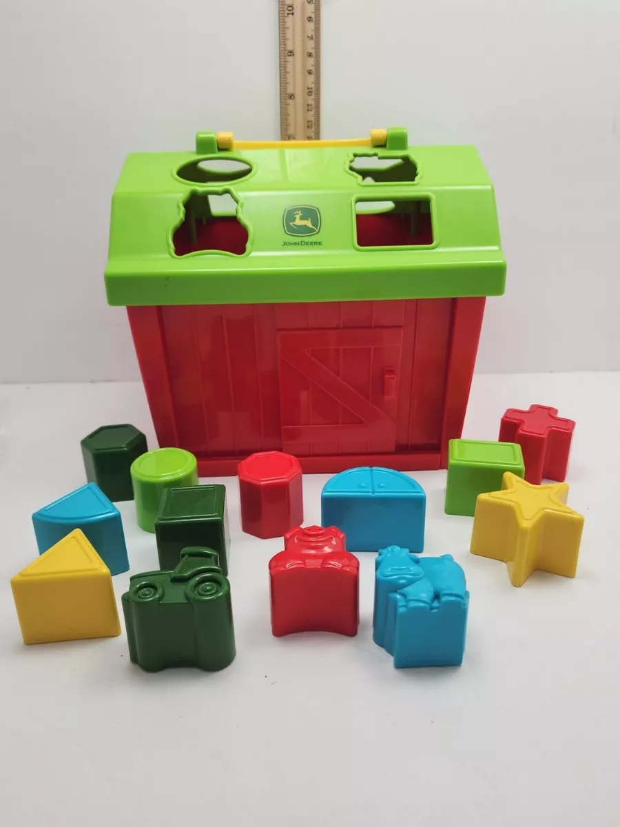 Ertl John Deere Barnyard Shape Sorter with 13 Shapes Missing Oval