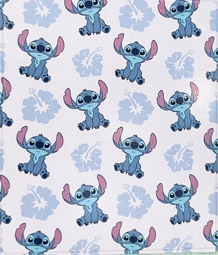 Lilo Stitch Light Blue Hibiscus Flower Plush Disney Throw Blanket (60 x 70) NWT - Picture 3 of 6