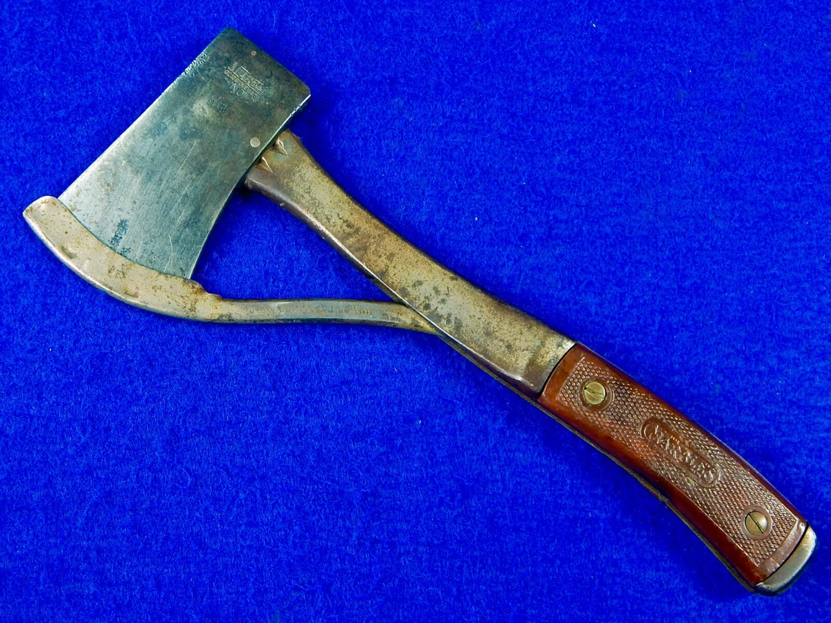 Vintage Old 1953 60 US MARBLES Gladstone Safety Axe Hatchet 2 Plastic Handle