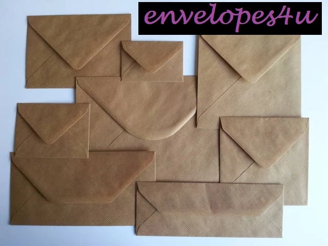 Brown Ribbed Kraft Envelopes for Greeting Cards - FREE P&P UK- Premium 100gsm
