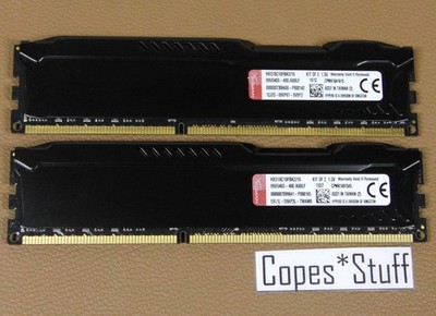 Kingston HyperX Fury HX316C10FBK2/16 DDR3 PC3-12800u LOT (2) x 8GB