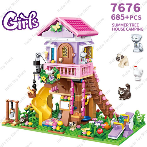 Friendship Tree House Villa Castle Building Blocks Model Figures Toys Girls Gift - Picture 6 of 17