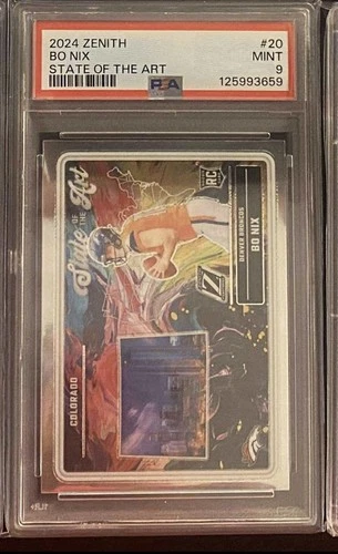 Panini 2024 Zenith State of the Art Bo Nix #20 Rookie PSA Denver Broncos