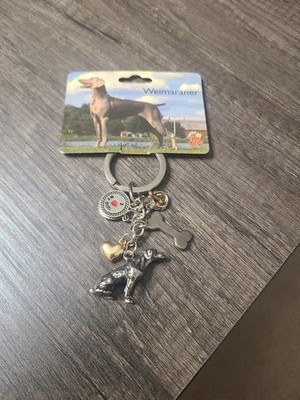 Little Gifts Weimaraner ''I love my dog'' 4'' Keychain , New With Tags , NOS
