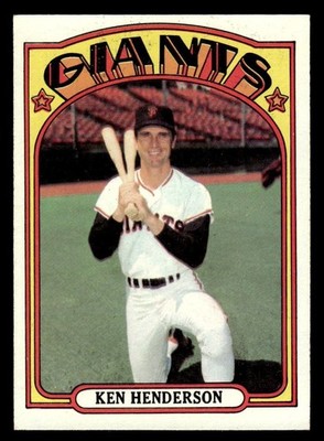 1972 Topps Baseball #443 Ken Henderson NM/MT *e1