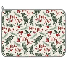 Christmas Absorbent Dish Drying Mat Holy Jolly Berry Leaves Seamless Pattern ...