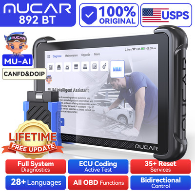 2026 MUCAR 892BT Car Diagnostic Tool OBD2 Scanner 35+ Services MUAI E.CU Coding