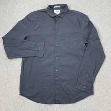 Cedar Wood State Button-Up Shirt Men's L Long Sleeve Gray Cotton