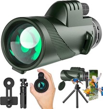 Monocular Telescope 80x100 High Powered with Smartphone Adapter - Bird Watching
