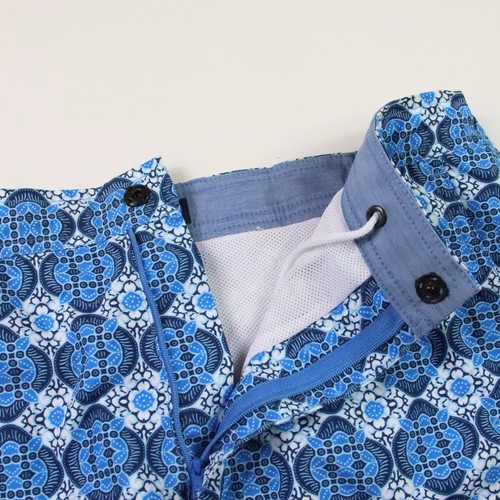Peter Millar Swim Trunks Mens Medium Blue Geometric Collection Lined Shorts - Picture 4 of 13
