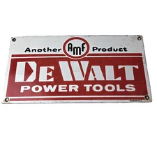 Vintage DeWalt Tools Porcelain Sign - Auto Klein Tools Mechanic Garage Shop Sign