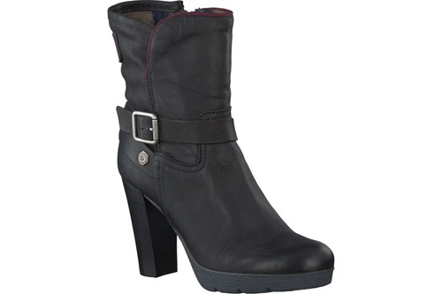 Tommy Hilfiger Denim Mujer Zapatos Clarisa Cuero Botas Negro 38 - Imagen 1 de 1