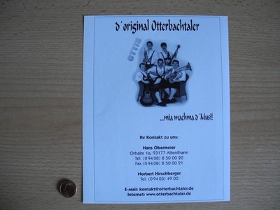 Reklame Werbeanzeige D'Original Otterbachtaler Ottis Altenthann