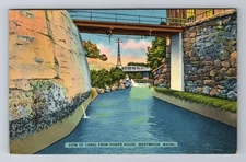 Westbrook ME-Maine, View Of Canal From Power House, Antique, Vintage Postcard