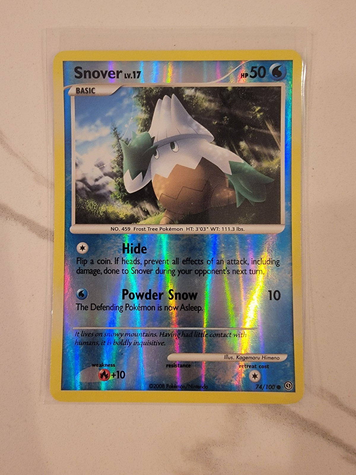 Snover Stormfront Reverse Holo Pokémon TCG 74/100 Diamond & Pearl - NM