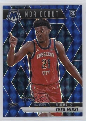 2024-25 Panini Mosaic NBA Debut Blue Prizm /199 Yves Missi #255 Rookie RC 16wc