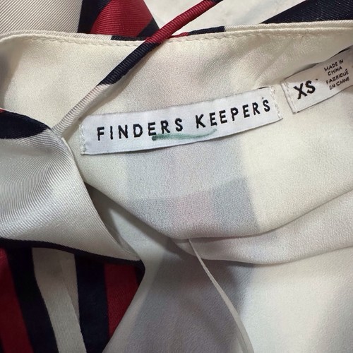 Vestido Finders Keepers X-Small Multicolor Rayas More Time Midi Un Hombro - Imagen 9 de 9