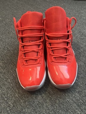 Jordan Air Jordan 11 Retro Win Like '96 Men's Red White Patent Leather High Top