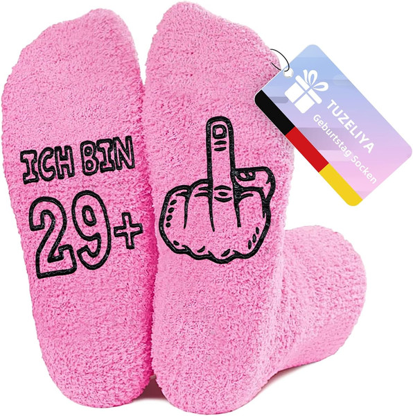 Tuzeliya 30/40/50/60 Geburtstag Frauen Socken Geschenkideen, Rutschfest-image