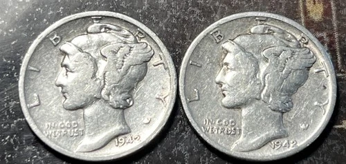 1942-D 10C Mercury Dime Good Conditions.900 Silver