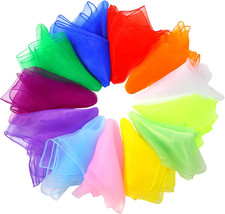 Bunte Jongliertücher 12 Stück 60x60 cm Chiffontücher Tanz Kinder Performance
