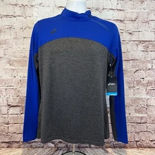 ASICS Women’s Gray Motion Dry Long Sleeve Performance Mock Neck Shirt Size XL