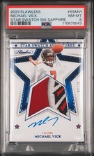 2023 Flawless Michael Vick Star Swatch Signatures Sapphire /10 PSA 8
