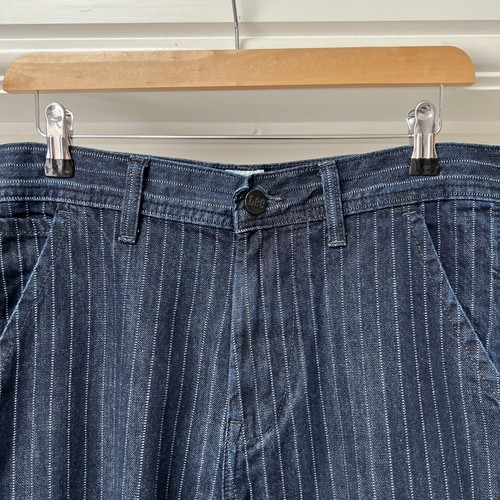 Lee Workwear Jeans Herren W30 L32 blau Denim weiß gestreift Carpenter Baumwolle Hose - Bild 4 von 17
